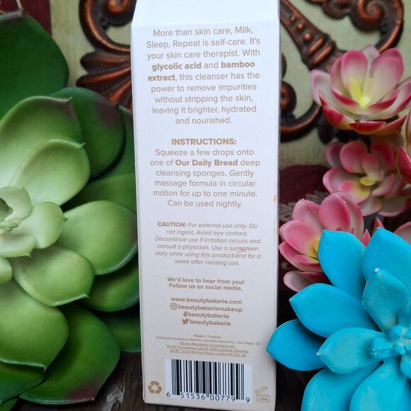 Beauty Bakerie Milk, Sleep, Repeat Glycolic Facial Cleanser Skin Care, NIB - Picture 6 of 11